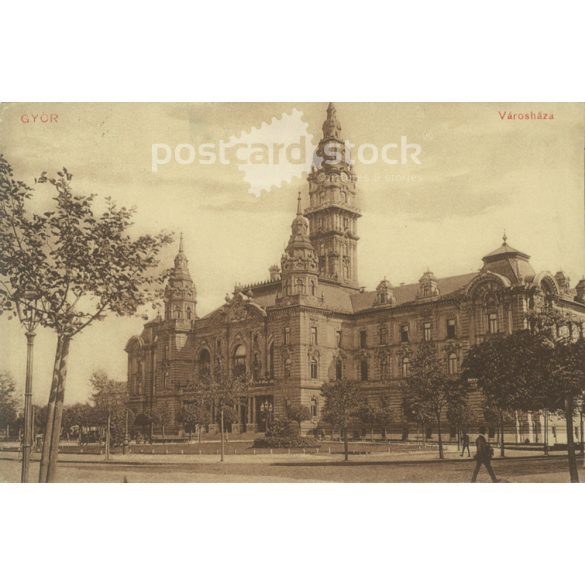 1911 – Győr. Városháza. Fotólap, képeslap. (2791026)