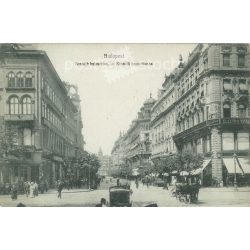   1910 – Budapest. Kossuth Lajos utca. Fotólap, képeslap. (2791027)