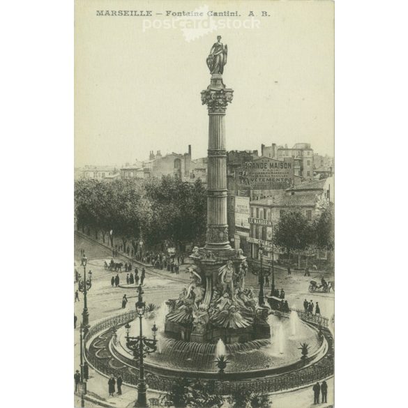 Marseille. A Castellane tér. Fotólap, képeslap. (2791067)