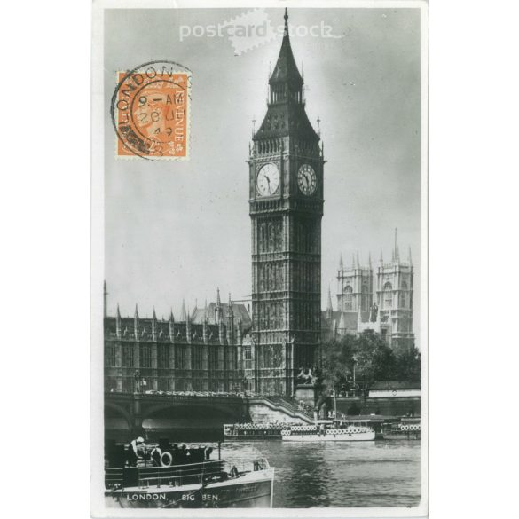 1949 – London. Big Ben. Fotólap, képeslap. (2791178)