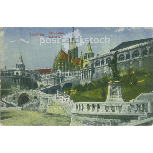 1917 – Budapest. Halászbástya. Színezett fotólap, képeslap. (2791229)