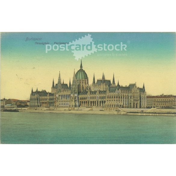 1909 – Budapest. Országház. Színezett fotólap, képeslap. (2791237)