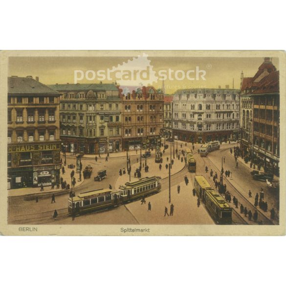 1933 – Berlin. Spittelmarkt. Színezett fotólap, képeslap. (2791253)