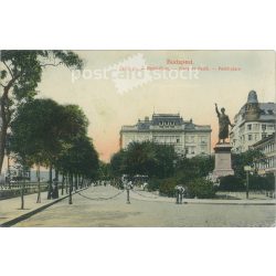   1917 – Budapest. Petőfi-tér. Színezett fotólap, képeslap. (2791286)