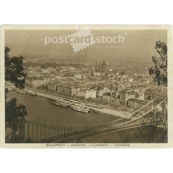 1930 – Budapest. Dunai látkép. Fotólap, képeslap. (2791334)