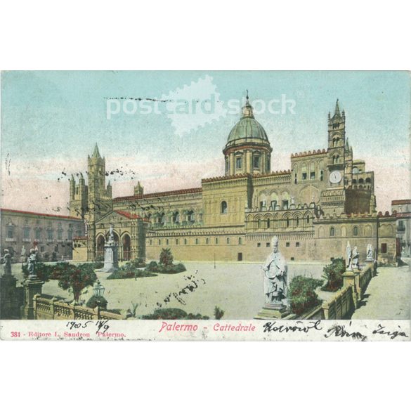 1903 – Palermo. Székesegyház. Színezett fotólap, képeslap. (2791370)