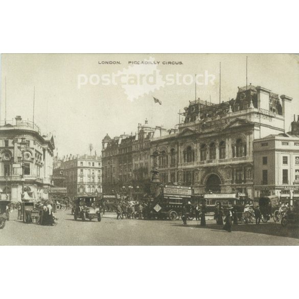 1906 – London. Piccadilly Circus. Fotólap, képeslap. (2791388)