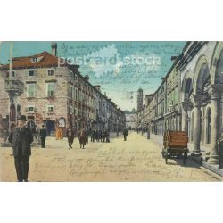   1920 – Dubrovnik. Fő utca. Színezett fotólap, képeslap. (2791567)