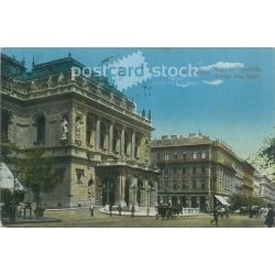   1913 – Budapest. Magyar királyi operaház. Színezett fotólap, képeslap. (2791568)