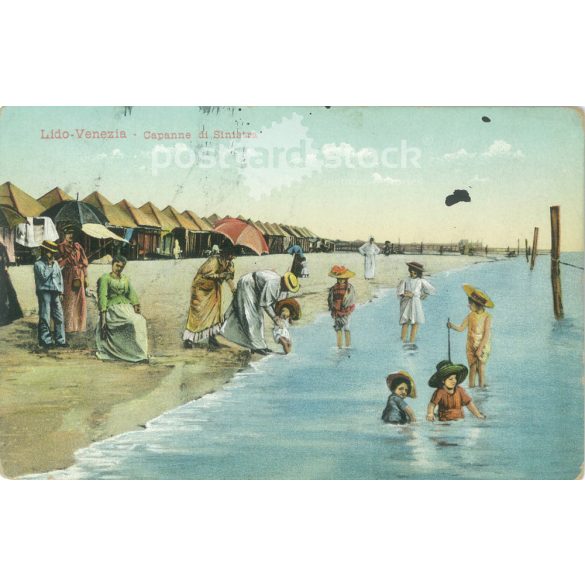 1924 – Lido di Venezia. Színezett fotólap, képeslap. (2791622)