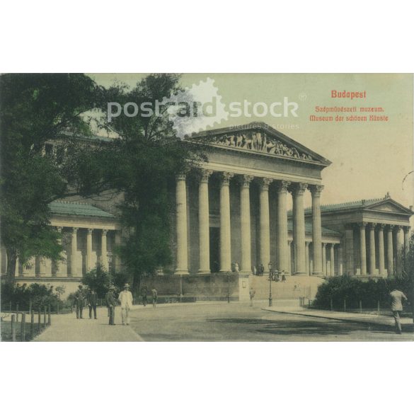 1908 – Budapest. Szépművészeti múzeum. Színezett fotólap, képeslap. (2791698)