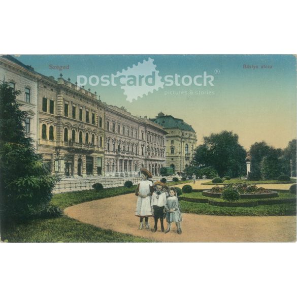 1911 – Szeged, Bástya utcza. Képeslap, színezett fotólap. (2791858)