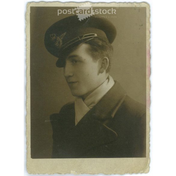 1937 – Fiatal repülőtiszt portréfotója. Eredeti papírkép. (2791944)