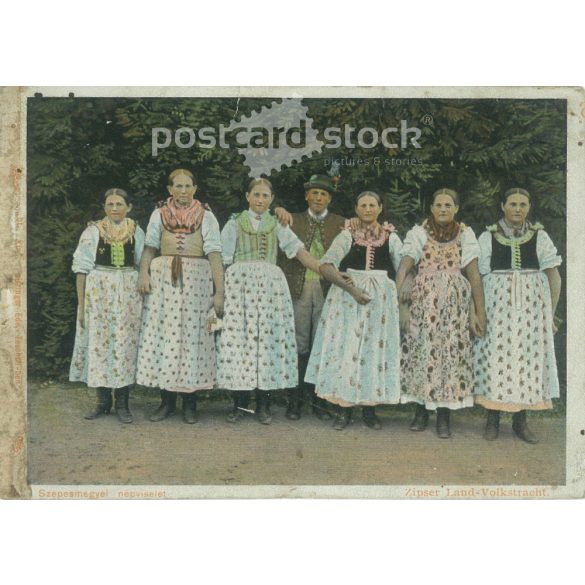 1905 előtti képeslap color ofszet újranyomtatása, reprodukciója. Szepesmegyei népviselet (2792086)