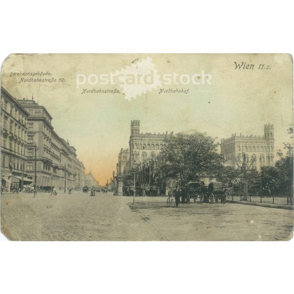 1916 – Wien, Nordbahnhof. Színezett fotólap, régi képeslap. (2792363)