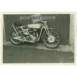   1930-as évek. Németország. Rudge, angol motorkerékpár. Fekete-fehér eredeti papírkép, régi fotó. (2792512)