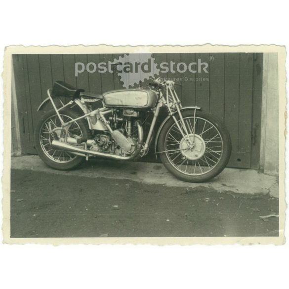 1930-as évek. Németország. Rudge, angol motorkerékpár. Fekete-fehér eredeti papírkép, régi fotó. (2792512)