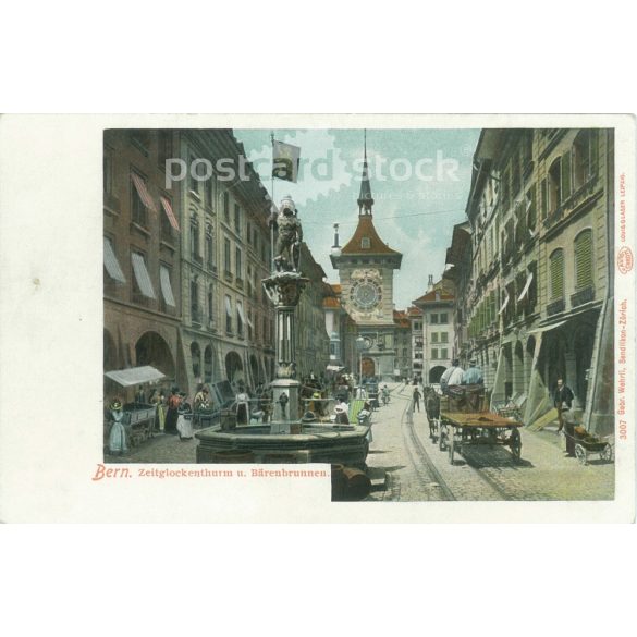 Bern. Papírkép, színezett fotó reprodukciója, régi képeslap, nyomat. (2792697)