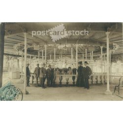   1912. Vishy, Franciaország. Eredeti papírkép. Régi fotó. Fekete-fehér fotólap, régi képeslap. (2792699)