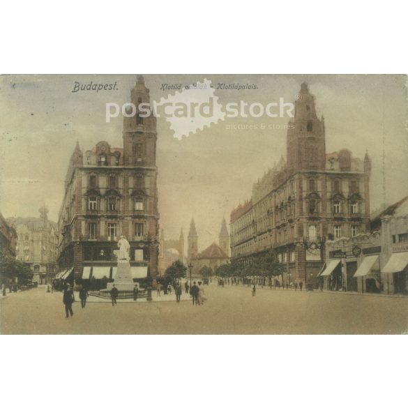 1911 – Klotild paloták. Budapest. Eredeti papírkép. Régi fotó. Fekete-fehér fotólap, régi képeslap. (2792716)